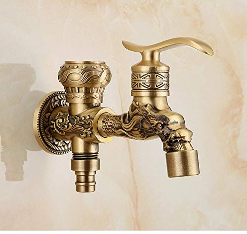 Rubinetto Bronzo antico totale ottone doppio uso