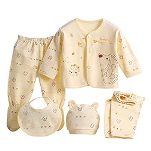 PPangUDing Babykleidung Neugeborene Baby Jungen Mädchen Kleidung Set, Langarm Cartoon Drucken Tops + 2pc Lange Hosen…