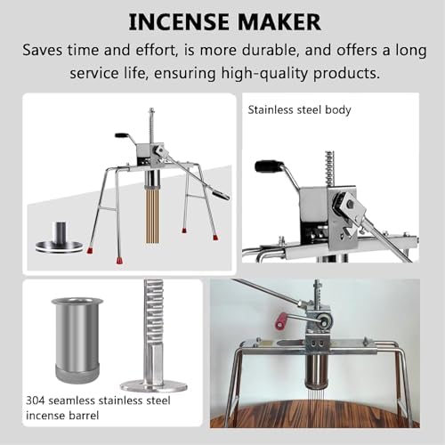 DIY Incense Making Machine with Adjustable Stand & Buddha Clay Extruder - Complete Kit with Thread Tools & Molds for Handmade Fragrance Crafts & Accessories
