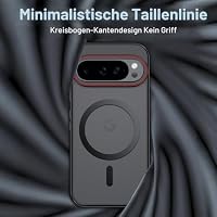 CAUHENYEE für Google Pixel 10/10 Pro Hülle,Eingebauter Magnetring, Rutschfesten Halt,Stoßfest und Kratzfest, Magnetische Handyhülle für Google Pixel 10/10 Pro Case,Schwarz – Ansicht 2