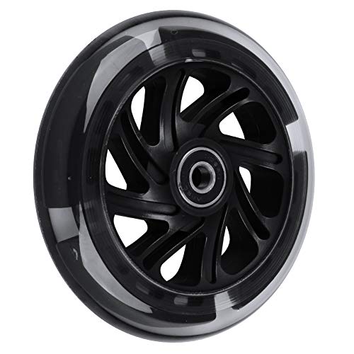 Aowish 120Mm Light-Up Scooter Wheels Pair 120 Mm Led Flash Flashing 3-Wheeled Kick Scooter Front Replacement Wheel With Bearings Abec-9 For Kids Foldable Micro Scooters (Black) #TOP7