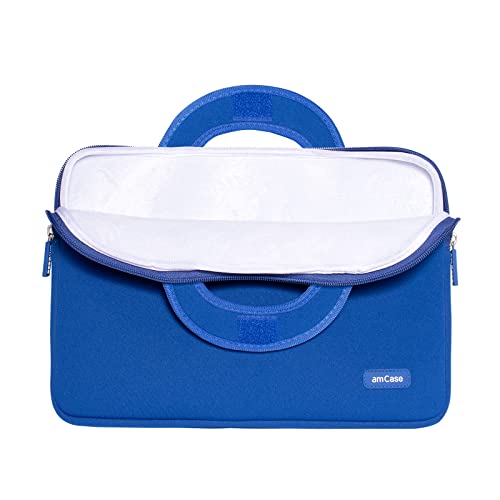 Image of amCase Chromebook Case-11.6 to 12 inch Neoprene Sleeve with Handle-Blue