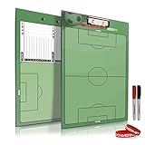 PowerNet Magnetic Dry Erase Soccer Pro Lineup Coaching Board | Built-in Line Up Card | Double Sided | 2 Dry Erase Markers | Weatherproof Sealed Edges | Perfect for Game Time