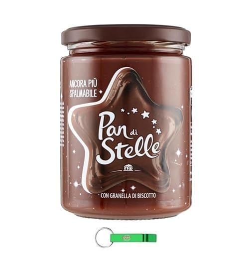 Pan di Stelle Crema Spalmabile Avellana untable Crema 16 x 580 g nata con granos de galletas sin aceite de palma + llavero Beni Culinari gratuito