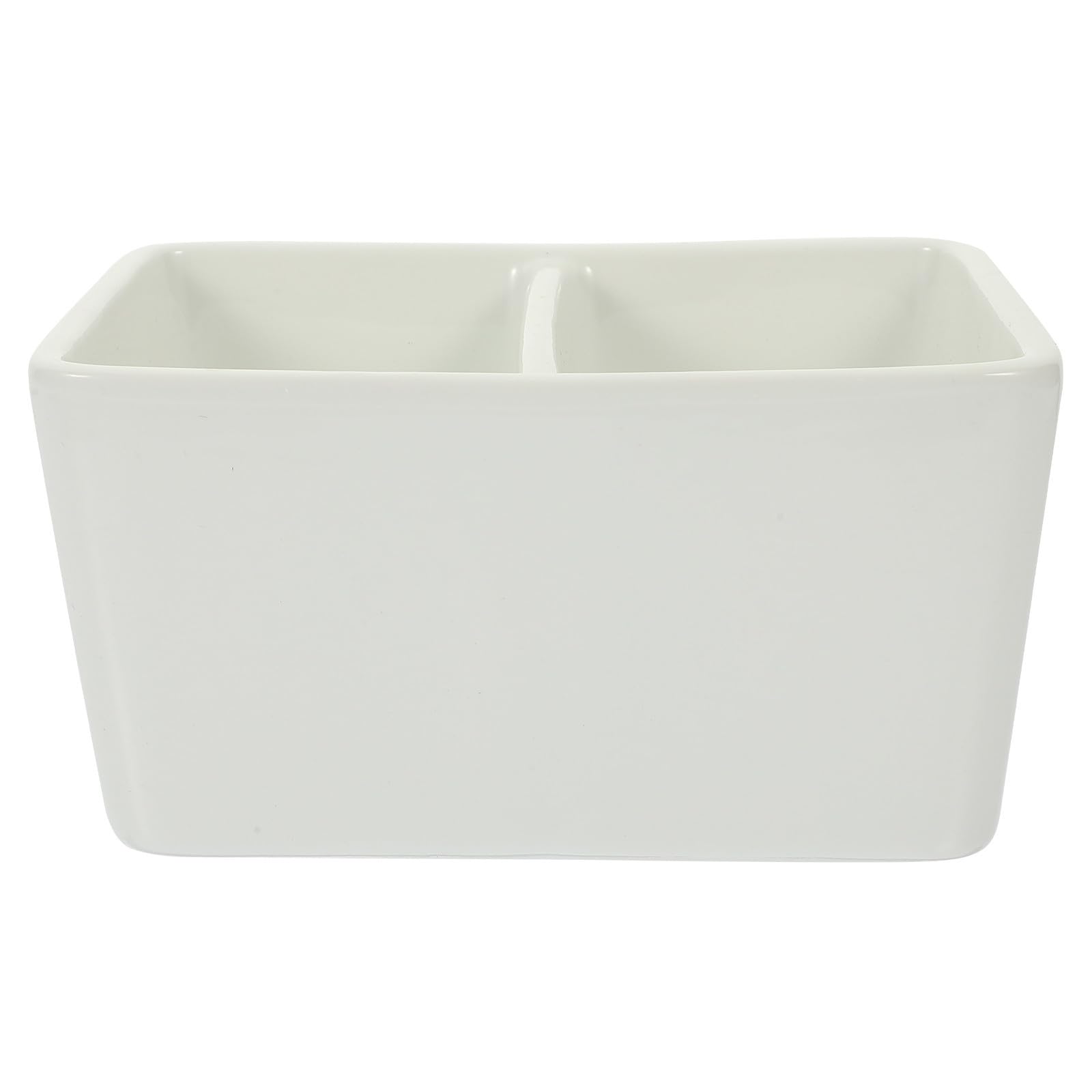 Kichvoe Ceramica Contenitore Capiente Lavaggio in Bianca per Pennelli | Principianti e Amanti della Calligrafia, Decorativo e Portatile, Resistente All'usura e Rotture