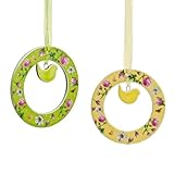  2er-Set Porzellan-Anhänger »Blütenkranz«: mit Motiven von Maria Sibylla Merian