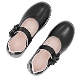 Alomejor M?dchen Mary Jane Schuhe Schuluniform Schuhe Soft Sole PU Material Black