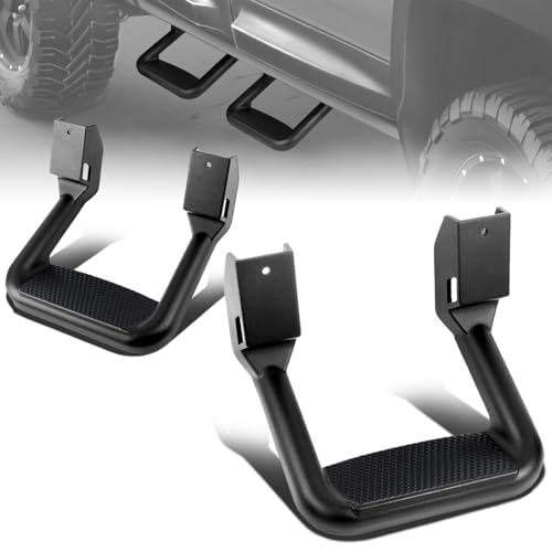 Auto Dynasty Universal Side Step for Pickups & Trucks, Aluminum, Black Coated, Set of 2