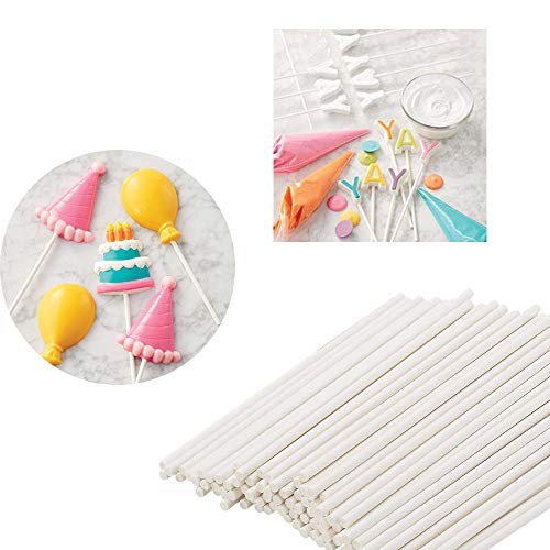 200 Count White Lollipop Sticks 6 Inch,Paper Treat Stick,Sucker Sticks For Cake Pops,Candy Melt,Dessert,Chocolates(3.5Mm Dia) #TOP4