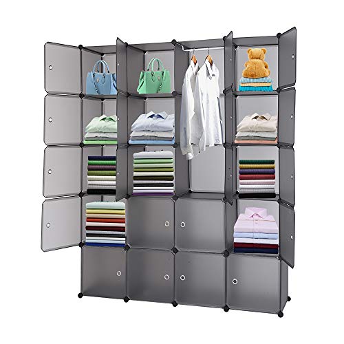 VINGLI Cube Storage Organizer, Plastic Closet Cabinet, DIY Plastic Modular