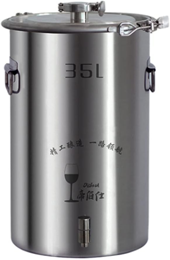 35L 304/316 SUS fermentation barrel with faucet sealed storage barrel special for home brewing Food grade brewing equipment (304 with tap)
