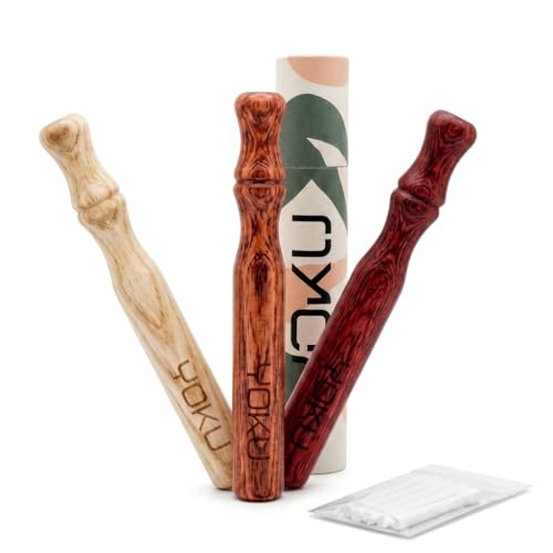 YOKU Breathing Sticks Set of 3 Wooden Fidget & Mindfulness Tool Just Wood Just Air No Oils Ash Rosewood Sapele