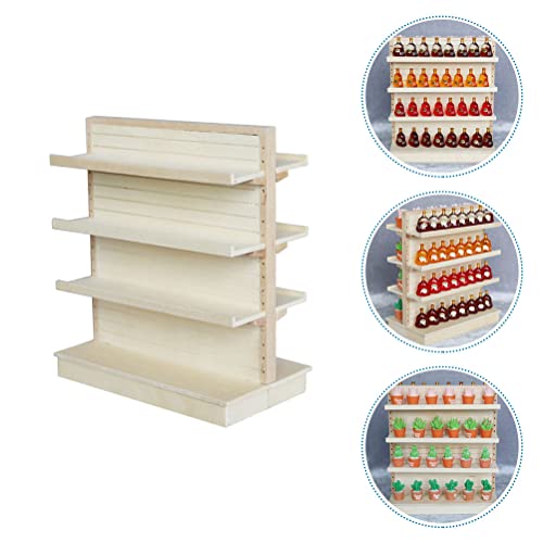 Luozzy Simulation Wooden Shelf Supermarket Shelf Model Playing House Ornament #TOP2