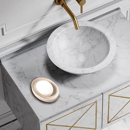 Imeea Soap Dish Resin Soap Tray Soap Holder Sponge Hand Soap Dish Holder For Bathroom Shower Kitchen Sink Counter (Beige) #TOP3
