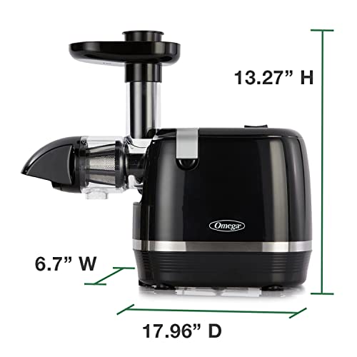 Omega Cold Press 365 Juicer Masticating For Fruit Vegetable And Leafy Greens, 150-Watt, Black (Renewed Premium) #TOP3
