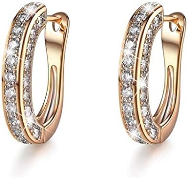 BISXOTY Diamond Hoop Earrings for Women, Fashion Luxury Round Diamond Earrings, Shinning Luxury Round Diamond Earrings, Personality Bright Rhinestone Earrings, Gold 7 BISXOTY Diamond Hoop Earrings for Women, Fashion Luxury Round Diamond Earrings, Shinning Luxury Round Diamond Earrings, Personality Bright Rhinestone Earrings, Gold