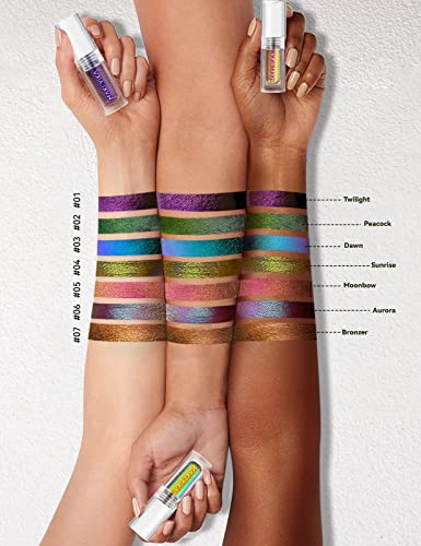 Maki Yika Liquid Eyeshadow, Mothers Day Chameleon Metallic Eyeshadow Color Shifting, Highly Pigmented, Long Lasting With No Creasing Multichrome Glitter Eye Looks (#3 Dawn) #TOP2