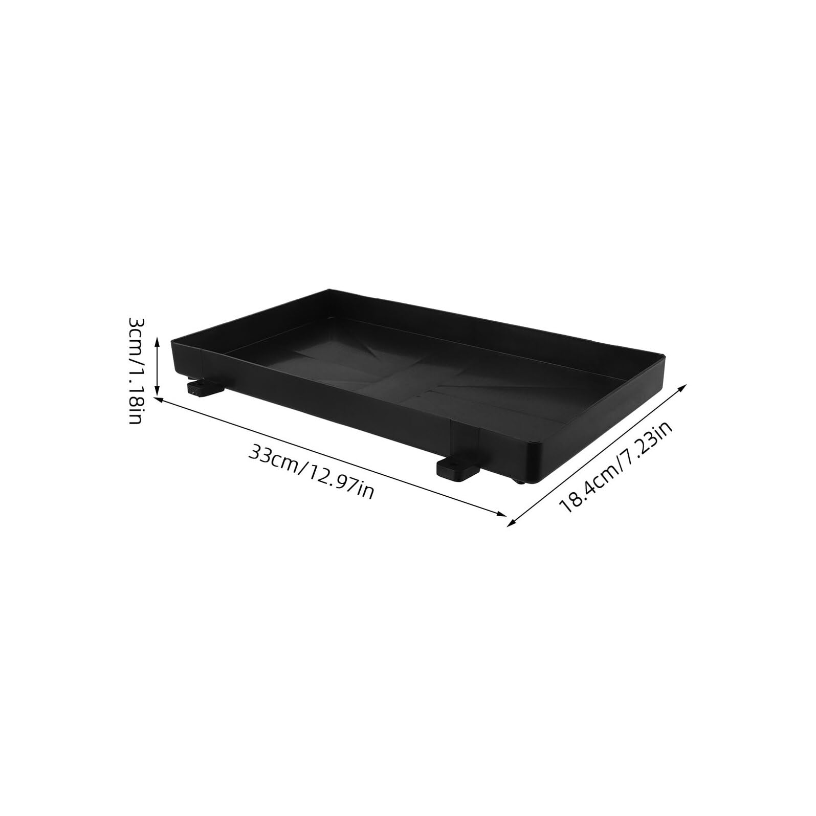 SOIMISS Schwarze Marine Batteriehalterung aus PC mit Wetterfestem Design und Vorgebohrten Löchern für Einfache Installation an Boot Auto und Wohnmobil unter Rauen Bedingungen