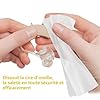 MOSSLIAN 100 Pièces lingettes Appareil Auditif, Lingettes Nettoyantes pour Embouts Auriculaires,Lunettes, Ecran, Telephone