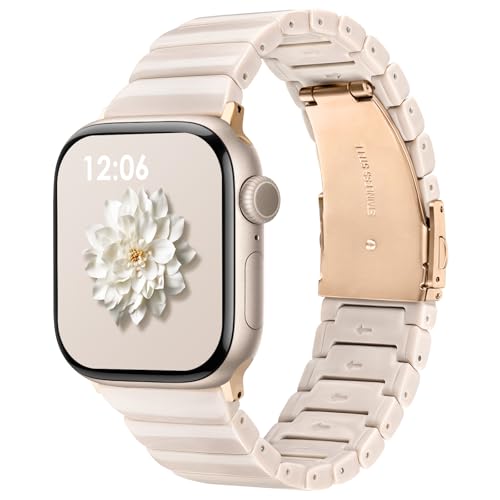 Bracelet résine Apple Watch 46mm compatible Series 10 9 8 7 SE montre connectée homme femme