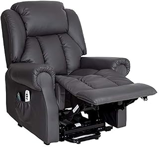 Elite Care Hainworth Dual Motor riser recliner chair rise lift with heat and massage (Grey)