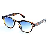  KISS Gafas de sol estilo MOSCOT mod. DEPP ICONIC - Johnny Depp hombre mujer VINTAGE unisex - HAVANA/Soft Blue