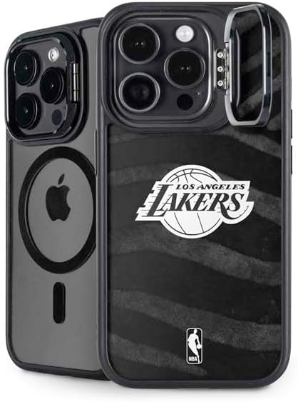 Skinit Kickstand Phone Case Compatible with iPhone 15 Pro Max - Officially Licensed NBA Los Angeles Lakers Canvas Design