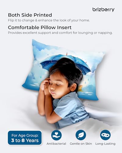 Image of Brizberry Kids Pillow Cushion with Super Soft Fabric | Animal & Cartoon Prints | 12x18 inches (Design 1)