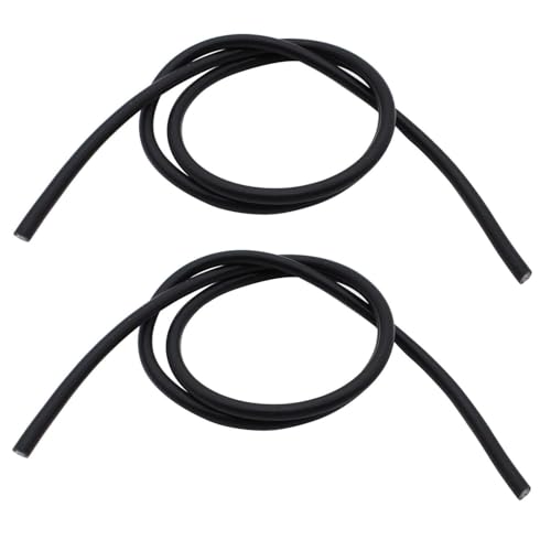 Image of TAKPART 2 PCS Spark HT Ignition Cable 8mm Copper Core 1 Meter ignition coil Lead HT Wire (Black)