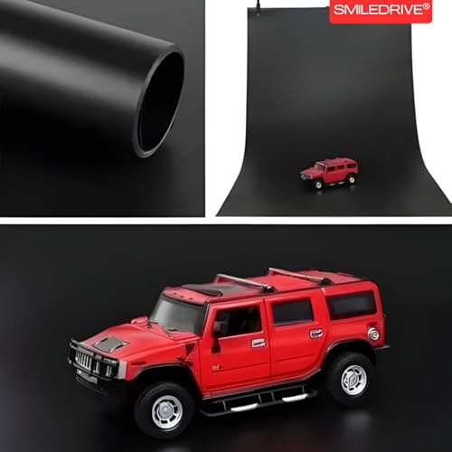 Image of SMILEDRIVE Photography Background Sheets, 60 x 120 cm, Black & Yellow | Waterproof, Wrinklefree, PVC Material