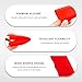 Fkewp Car Handbrake Cover, Waved Shaped Auto Hand Brake Protector Comfortable Handle Grip Cover, Anti-Slip Silicone Parking Brake Lever Protector Decorative Sleeve for Most Cars (Red)