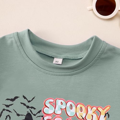 MODNTOGA Baby Boy Girl Spooky Season Crewneck Sweatshirt Halloween Black Cat Pumpkin Graphic Shirt Long Sleeve Pullover Tops4