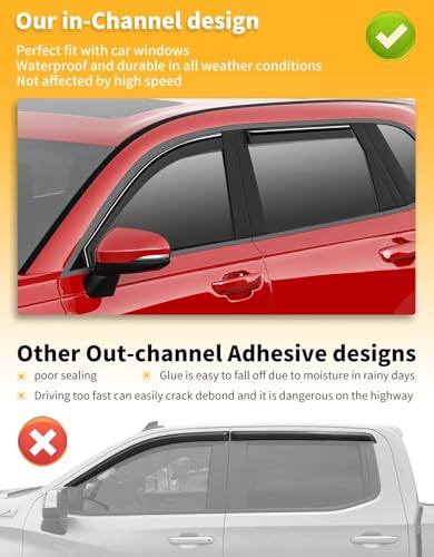 Image of in-Channel Window Visors Rain Guards for Honda CR-V CRV 2023-2026