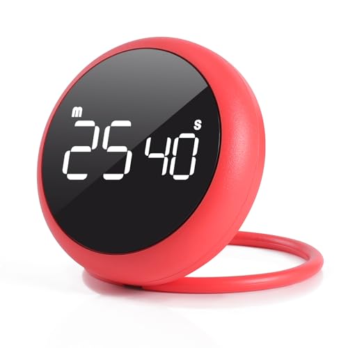 Rose Quick Que Kitchen Timers, Visual timers Large LED Display Magnetic Countdown Countup Timer for Classroom Cooking Fitness Baking Studying Teaching, Easy for Kids and Seniors (Rose)