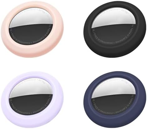 TEAMOLA Case Compatible with Airtag, 4pcs Silicone Adhesive Airtag Case Holde...