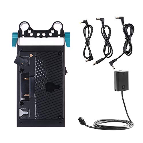 Adaptador distribuidor Dtap para batería Anton Bauer con batería simulada NPFW50