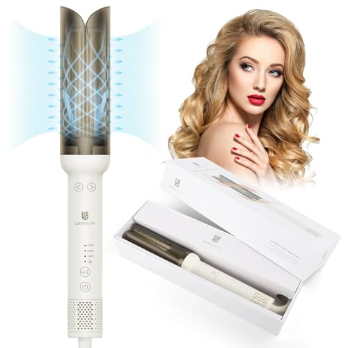 WeChip Rotating Curling Iron Hair Curler, 1 1/4 Inch Automatic Curling Wand Adjustable 3 Gears Heating Temperatures Fast Heating Anti-Scald Hot Tools Auto Shut-Off for Hair Styling Curls Waver