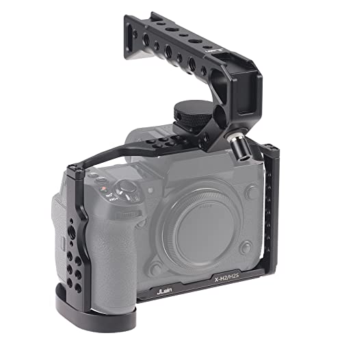 Image of Fotga Alloy Aluminum Camera Cage Bracket Stabilizer + Top Handle for Fujifilm X-H2 X-H2S DSLR Camera Video Film Making Compatible with Arca Swiss Clamp