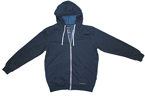 O'NEILL Men's Fleece Full Zip Hooded Line Up Jacket (Medium, Navy)