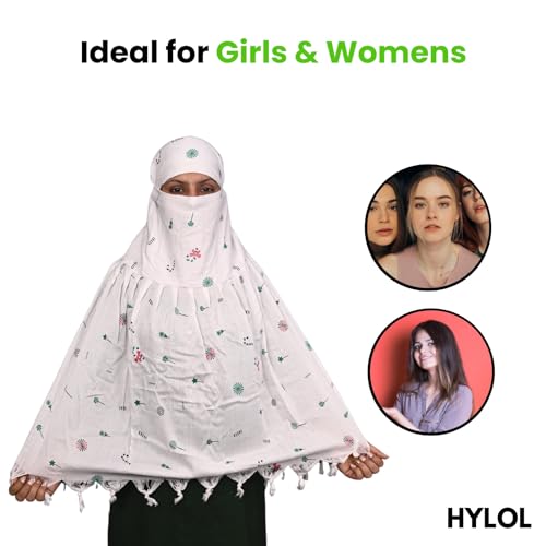 Image of HYLOL Pure Cotton Innovative Stylish Printed Pattern Fancy Scarf With Sun Protection Cover Face Cotton Mask for Women's and Girls