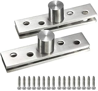 2pcs Pivot Hinge Rotating Hinge 360 Degree Stainless Steel Door Pivot Up Down