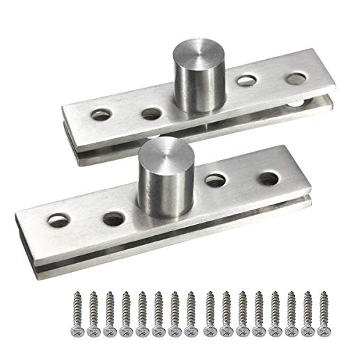 2pcs Pivot Hinge Rotating Hinge 360 Degree Stainless Steel Concealing Hinges Door Pivot Hinges Up Down Shaft (Central Axis Hinge Small)