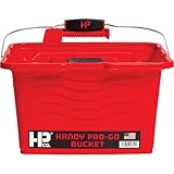 Handy Paint Products Pro-Go Bucket Paint and Tool Bucket with Brush Holder That Attaches to Most Ladders, 1 Gallon, Red