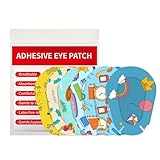 AndicAge 100pcs Kids Adhesive Eye Patches Disposable Eyepatch Breathable Eye Pad Adhesive Bandages for Toddlers Teens Girls Boys, 7 Styles