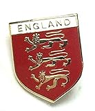 Länge: 15 mm Pin-Anstecker England Three Lions, aus hochwertiger Emaille