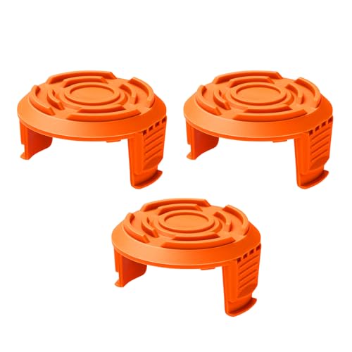 Replacement Spool Cap Covers Compatible with Worx, Trimmer Cap Suitable for Worx Weed Eater String Trimmers WA0010, WA6531 (3-Pack)