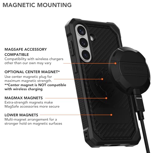 Rokform Rugged Case for Galaxy S26 Plus, Magnetic, Wireless Charging Compatible, RokLock Compatible, Shock-Absorbent, Scratch Resistant, Black by Rokform - Used condition - Image 3
