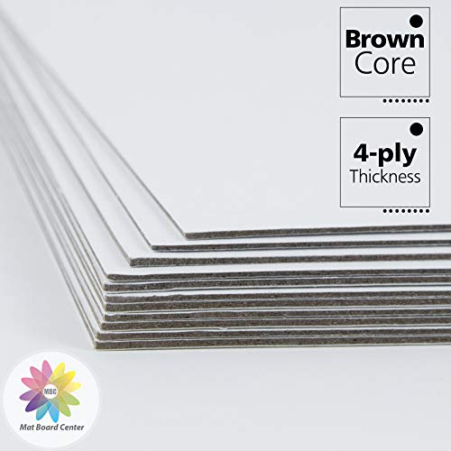 Mat Board Center, Pack Of 25, 12X12 White Backing Boards - 4-Ply Thickness - For Pictures, Photos, Framing Support - Great For Diy Projects, Art, Prints #TOP3