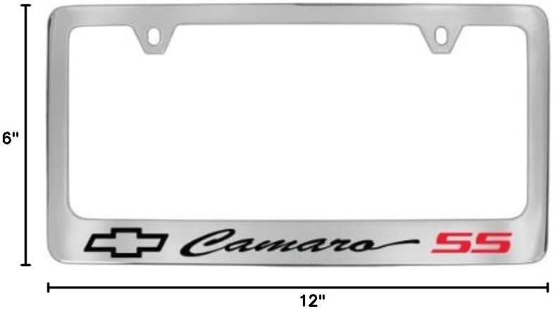 Chevrolet Camaro SS Chrome Plated Metal License Plate Frame Holder