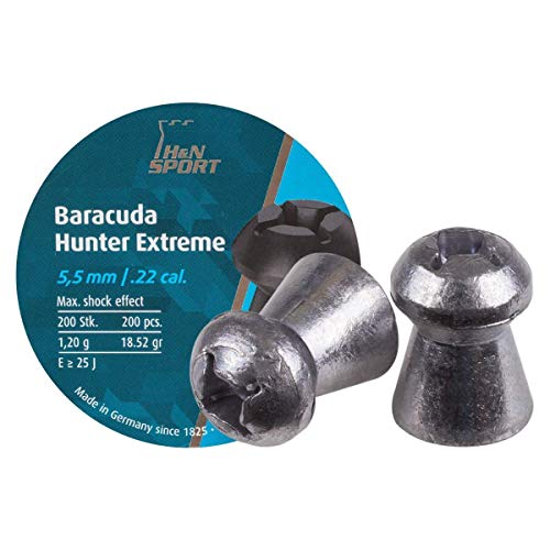 Haendler & Natermann H&N Baracuda Hunter Extreme Hollowpoint Airgun Pellets .22/19.09 Grains (200 Count), Py-P-1047, Multi #TOP3